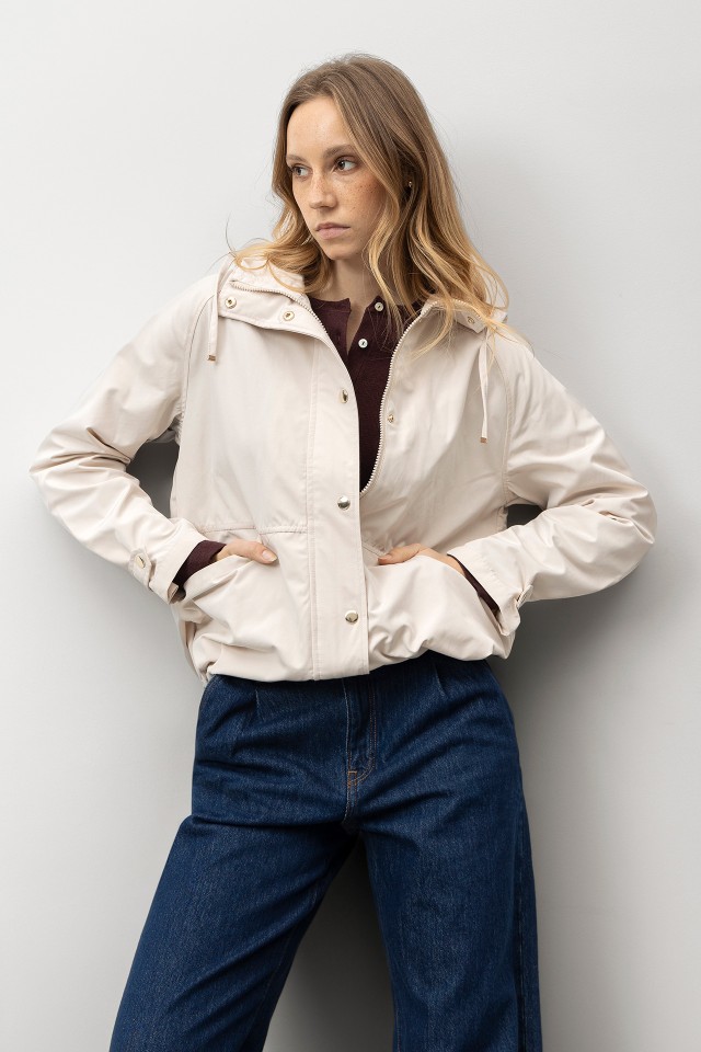 Beige Short Oversized Jacket Beige Short Oversized Jacket