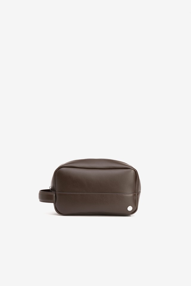 Dark Brown Minimalist Coin Pouch