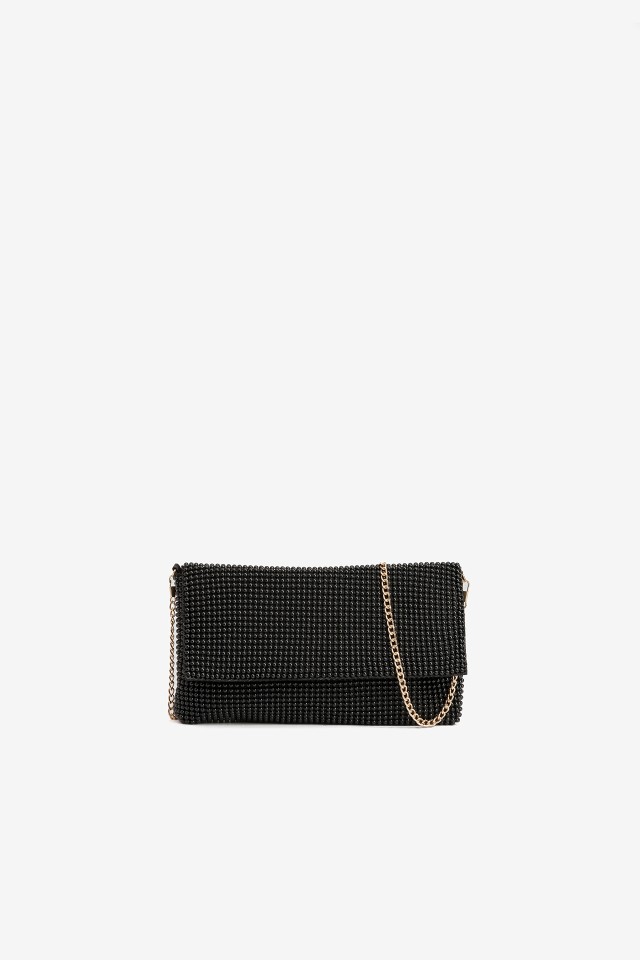 Black Shiny Party Clutch