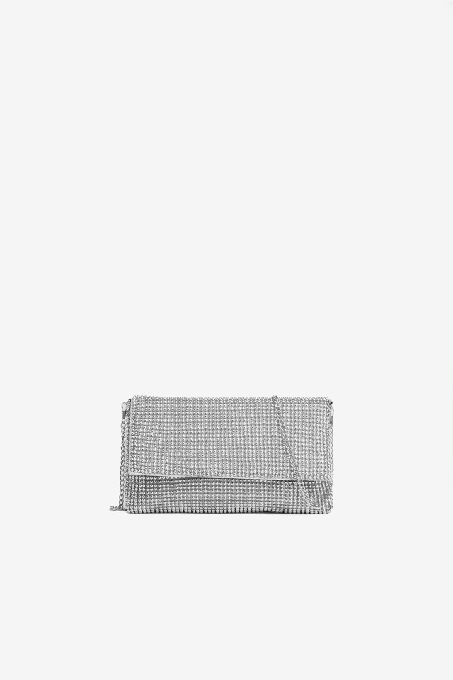 Silver Party Night Clutch
