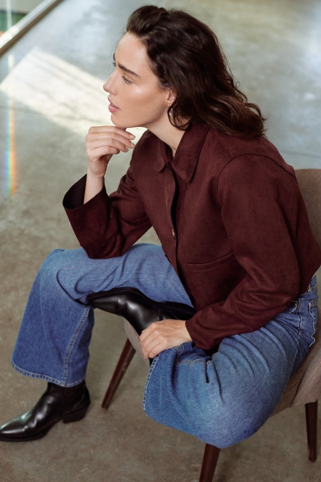 Casaco Curto Vinho Casaco Curto Vinho