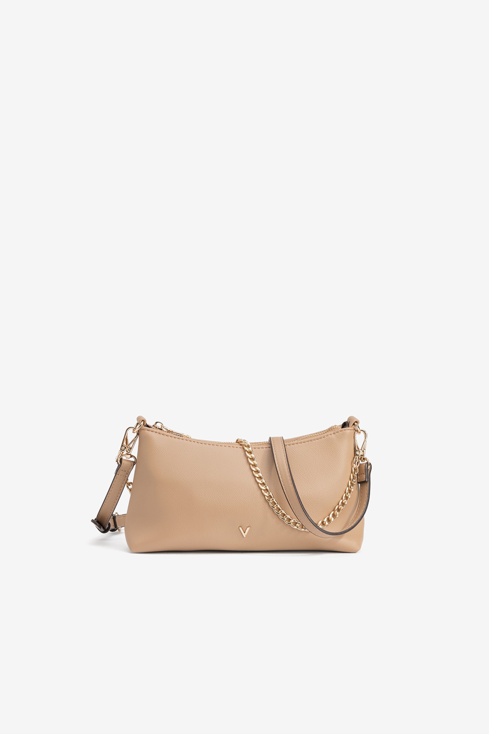 Beige Crossbody Wallet Bag