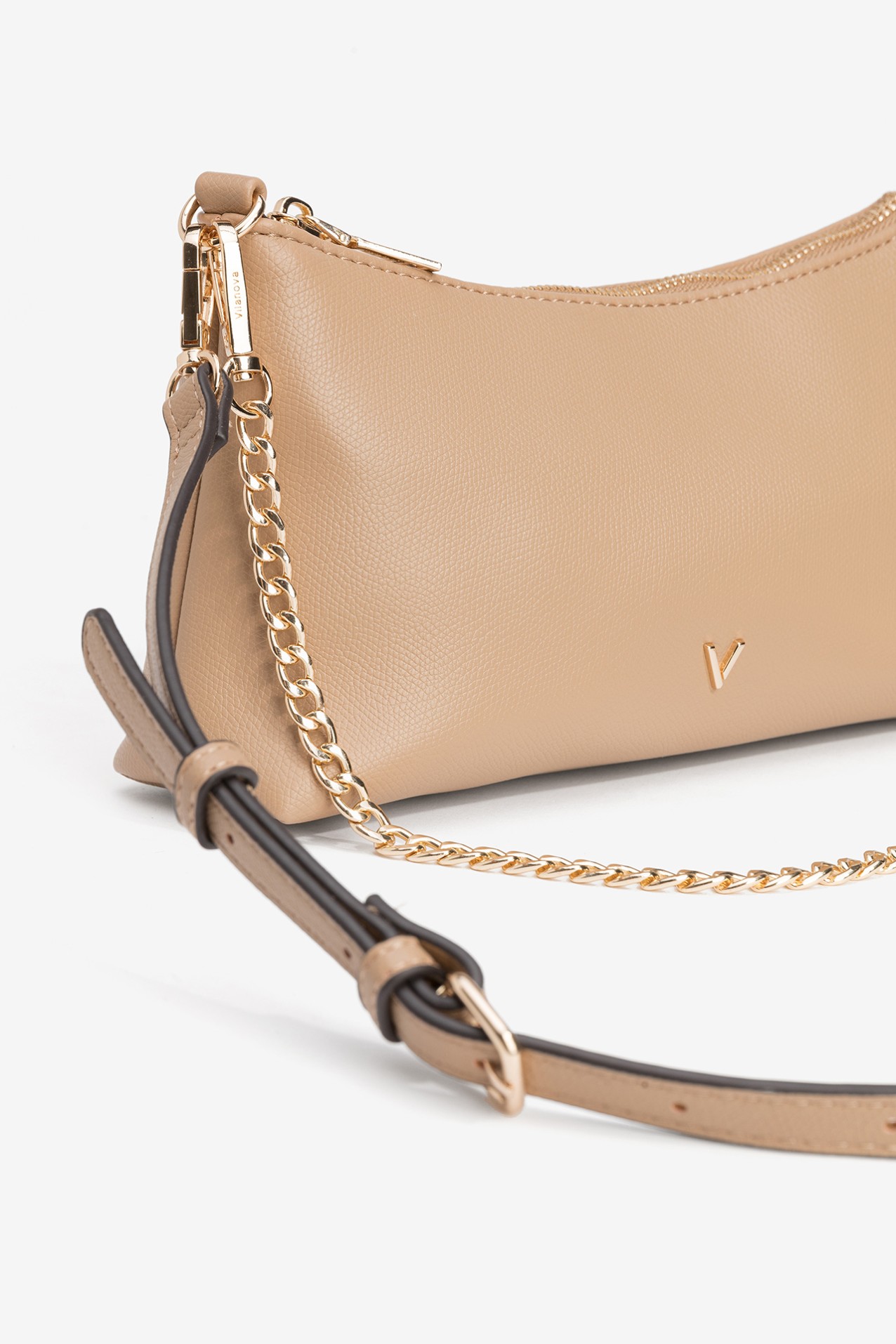 Beige Crossbody Wallet Bag