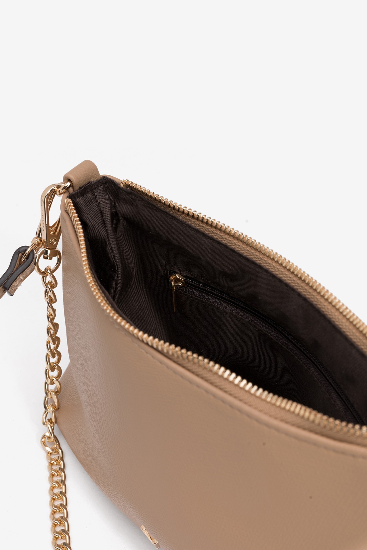 Beige Crossbody Wallet Bag