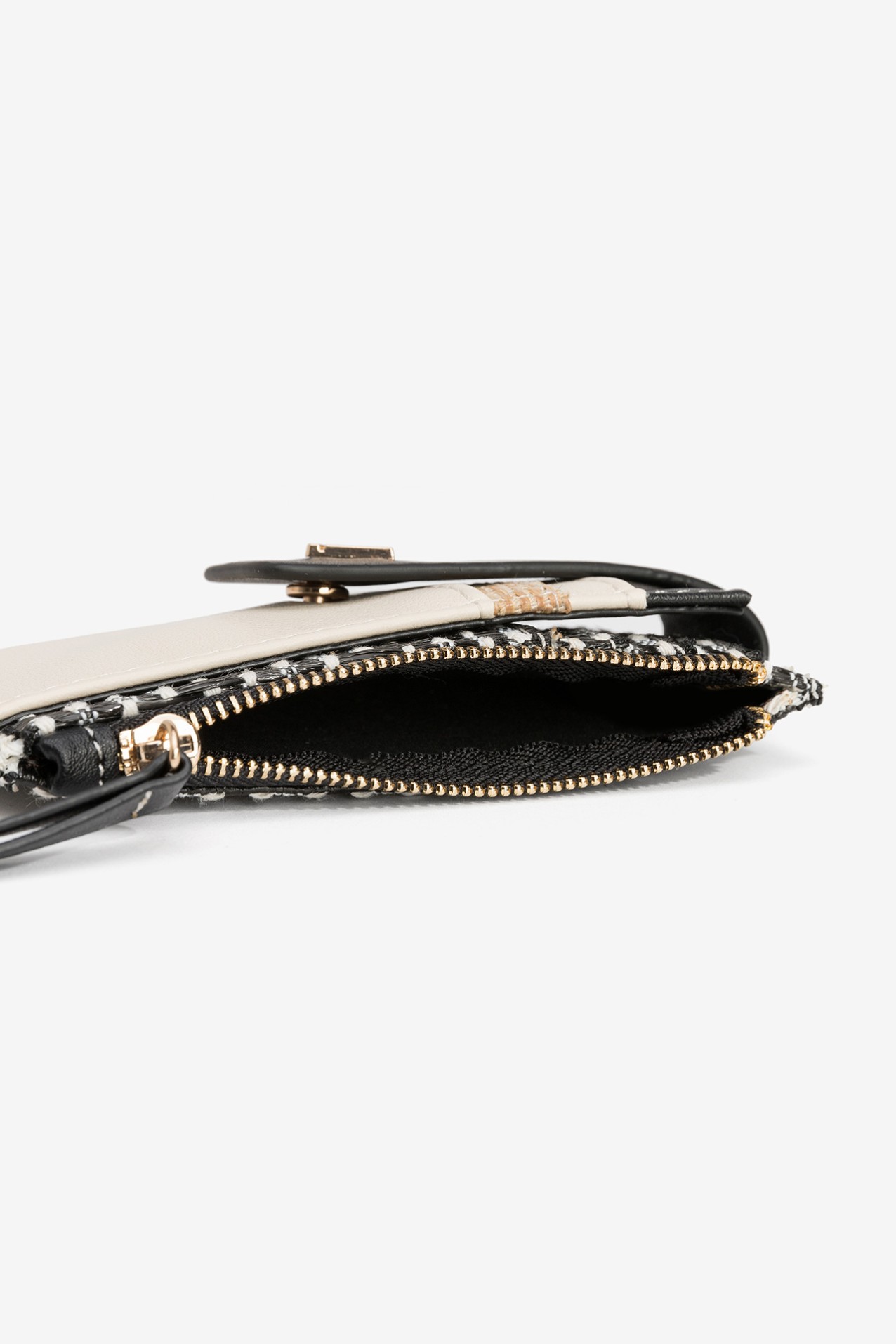 Beige Medium Zip Wallet