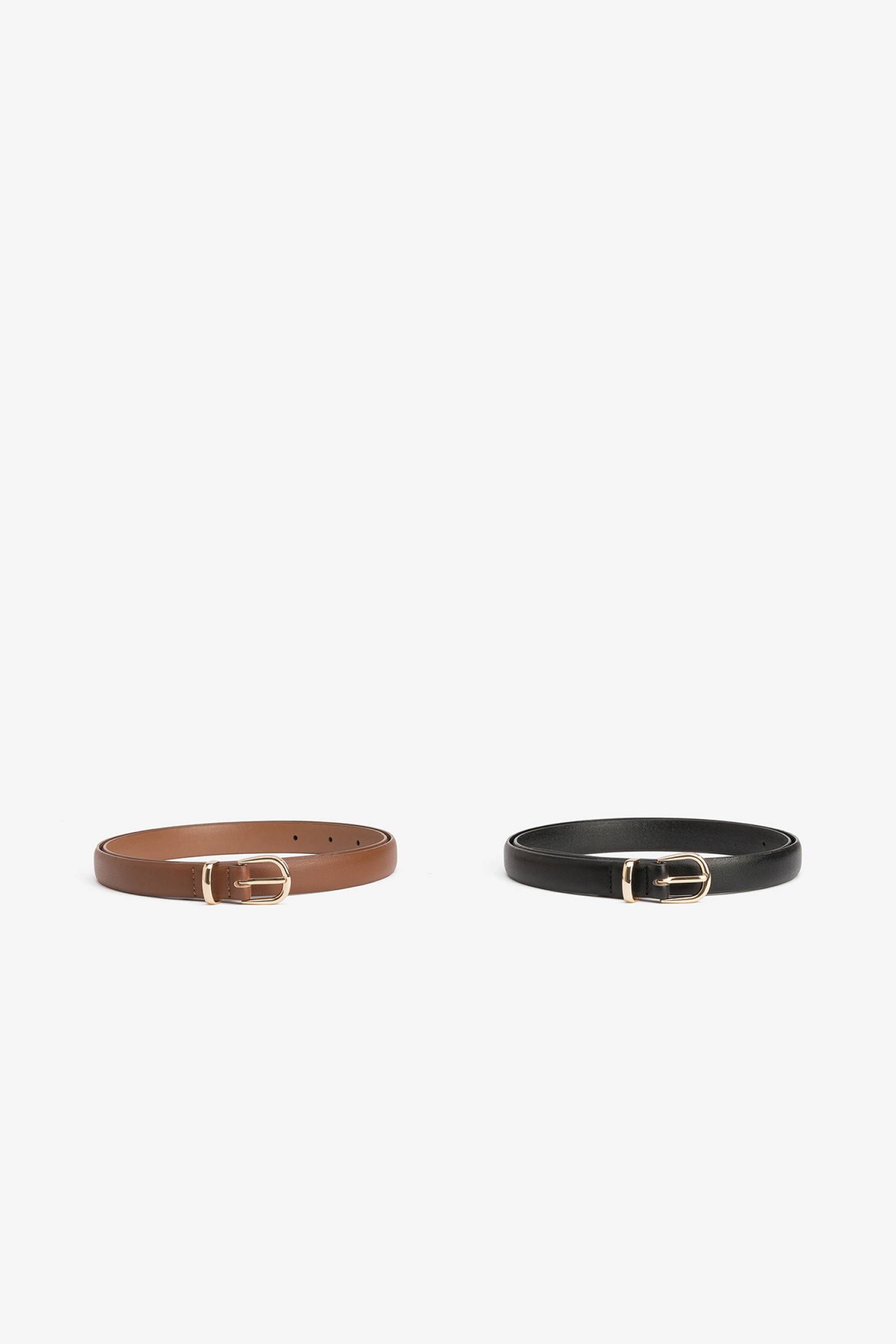 Black Slim Chic Belt