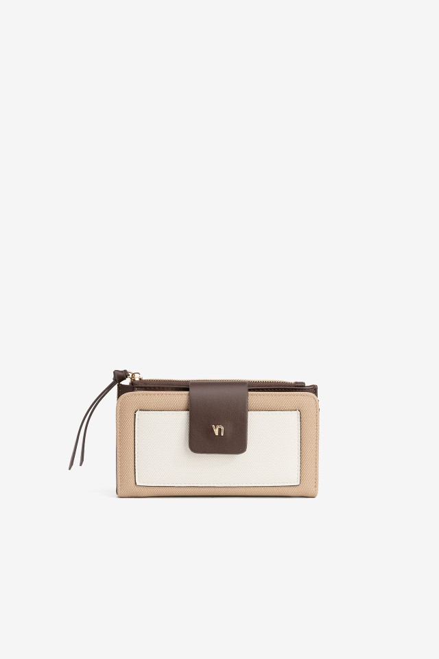 Beige and Brown Wallet