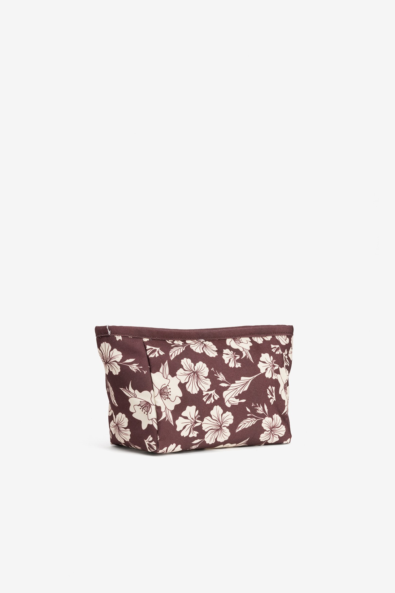 Porta-moedas floral vermelho