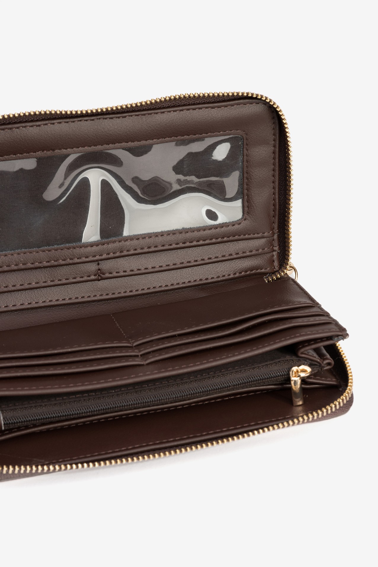Monedero rosa floral zip