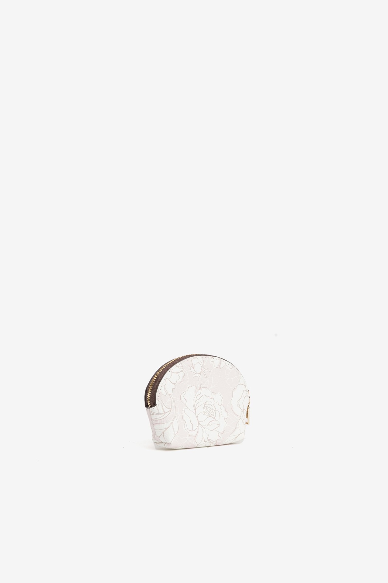 Monedero rosa floral dorado