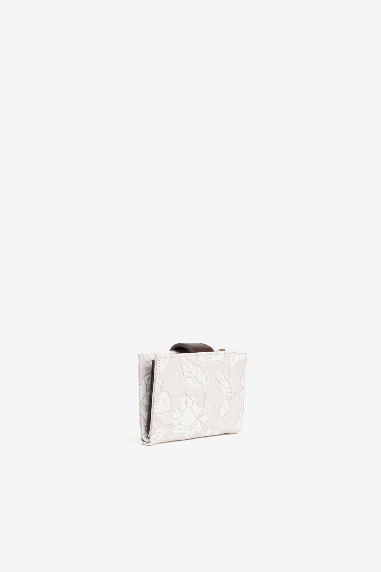 Porta-moedas floral com fecho