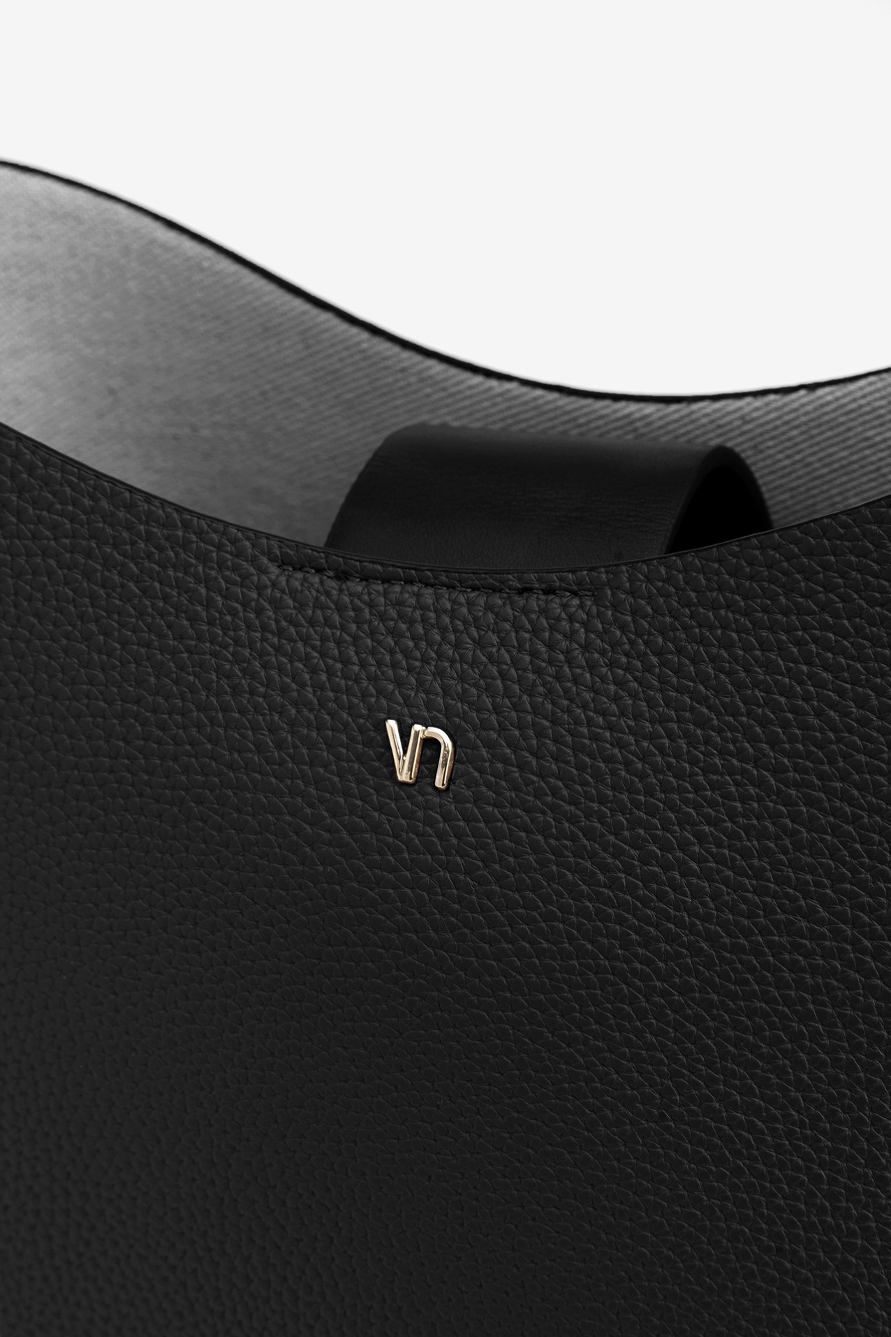 Black Textured Shoulder Bag