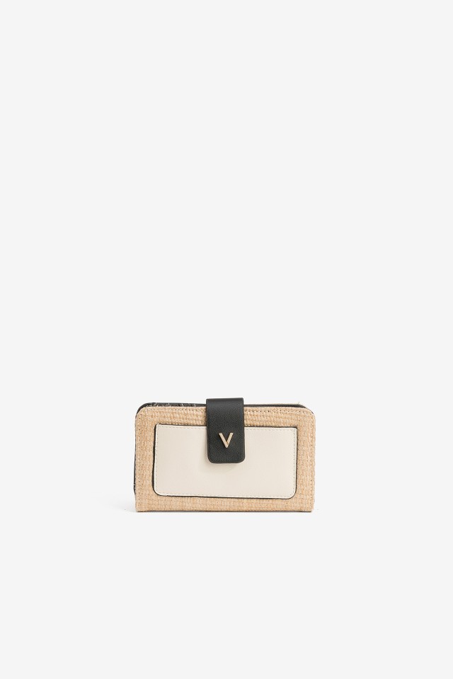 Porta-moedas bege-claro elegante