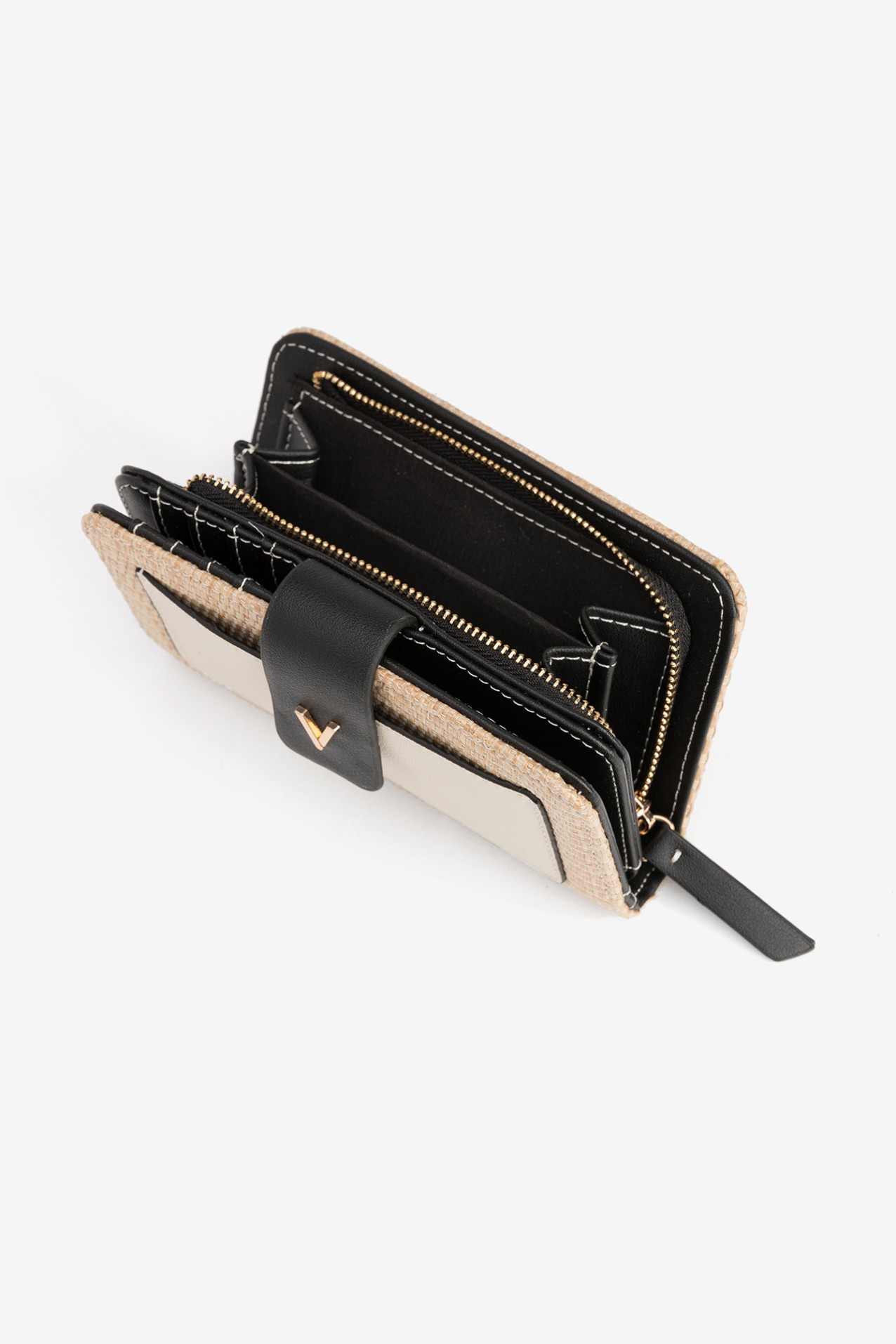 Porta-moedas bege-claro elegante