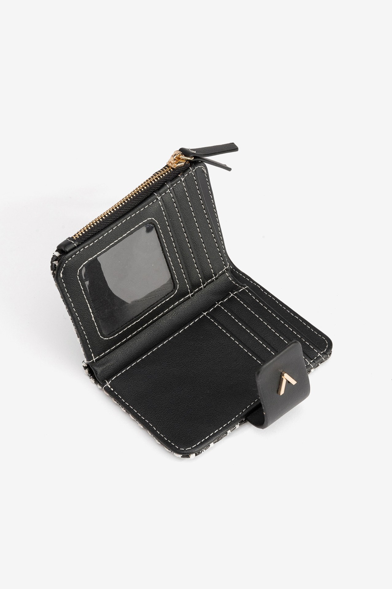 Porta-moedas preto com padr�o