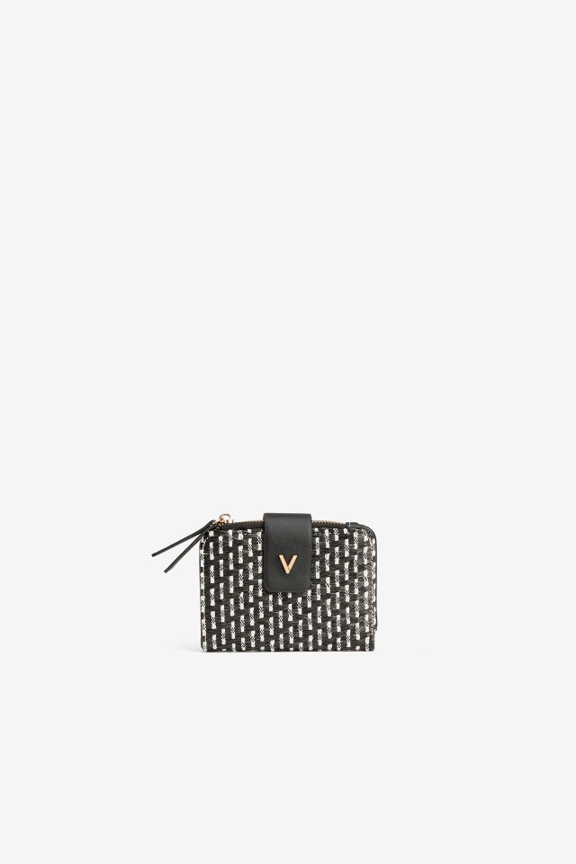 Porta-moedas preto com padr�o