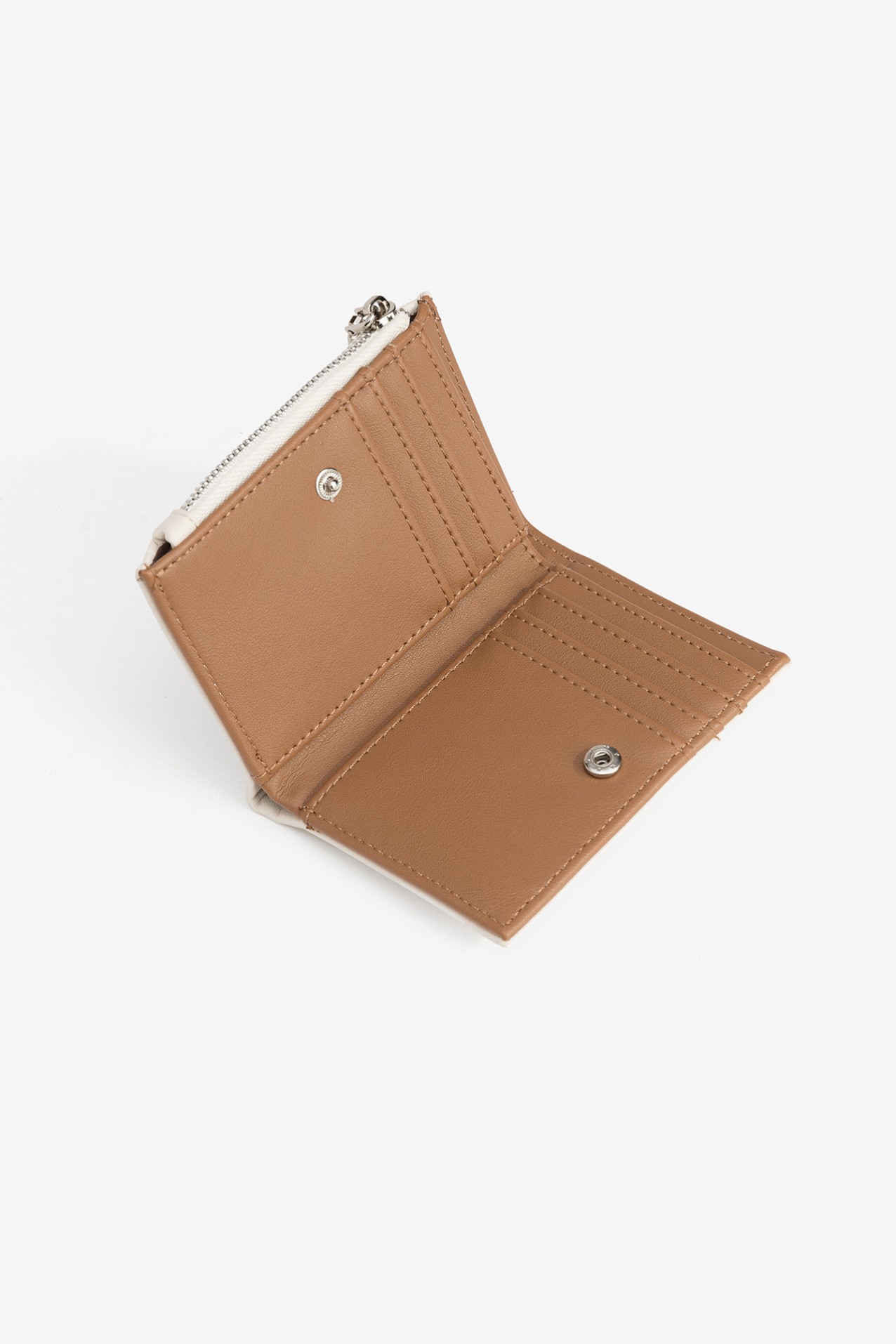 Beige Perforated Coin Purse