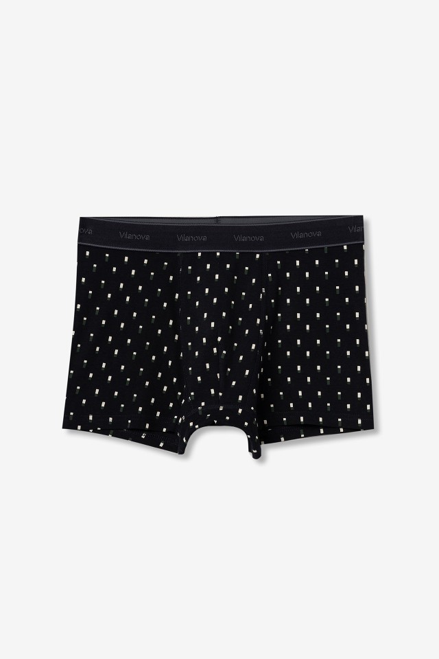 Dark Navy Geometric Boxers