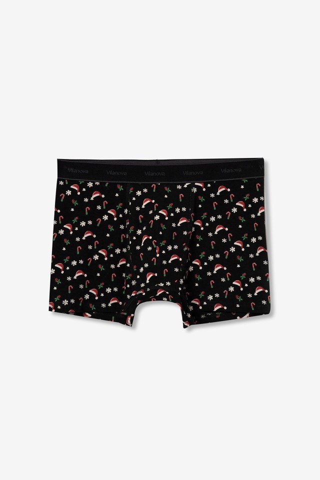 Festive Black Boxers