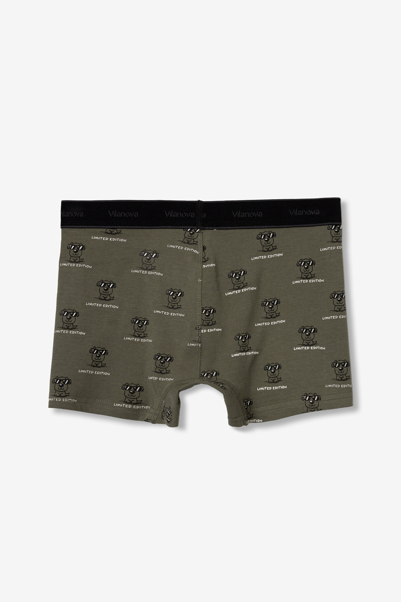 Green Dog Print Boxers