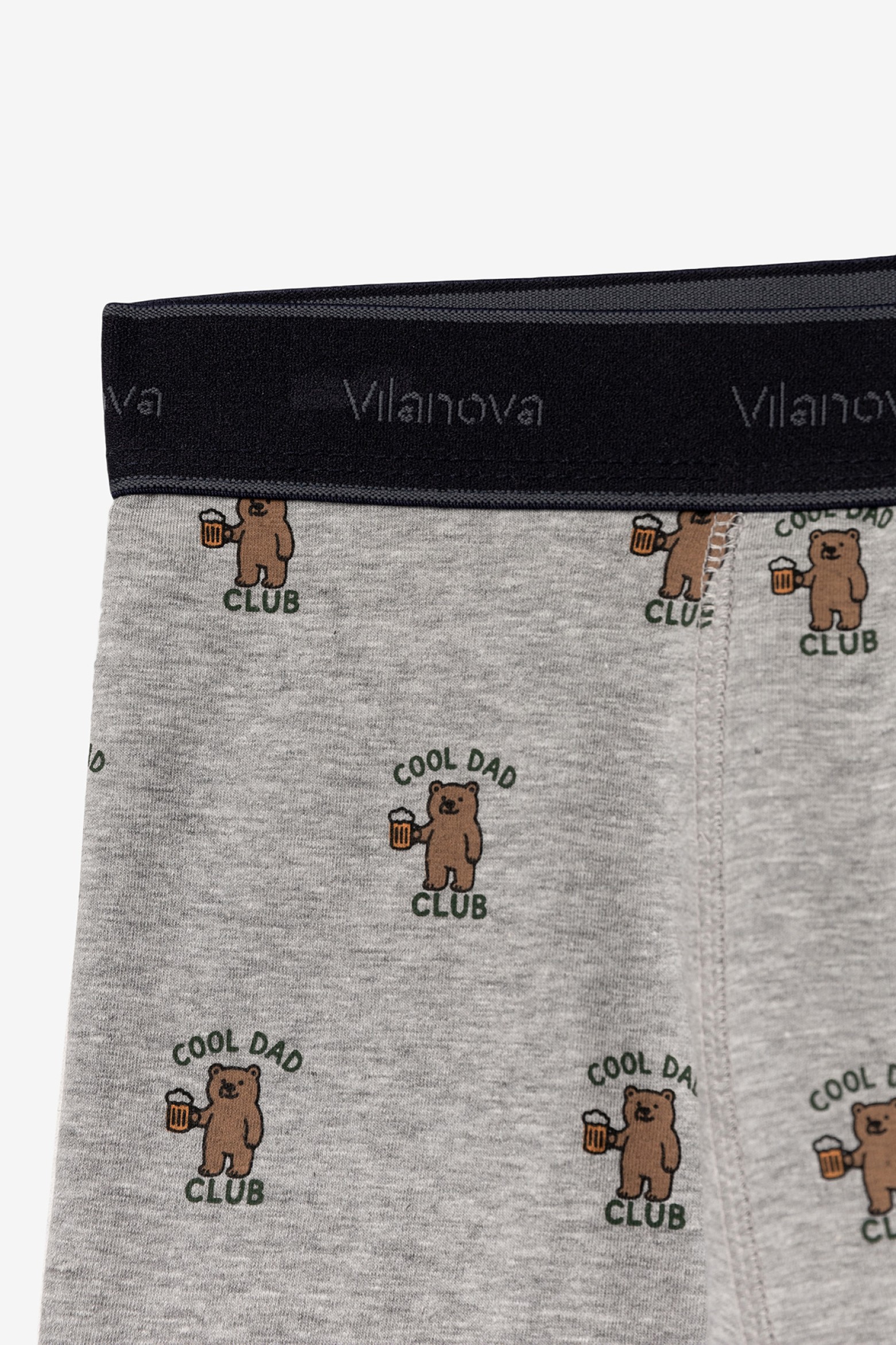 Light Grey Bear Print Boxers