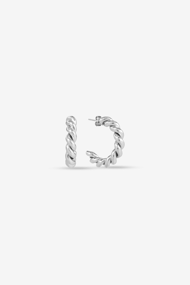 Twisted Stainless Steel Hoops