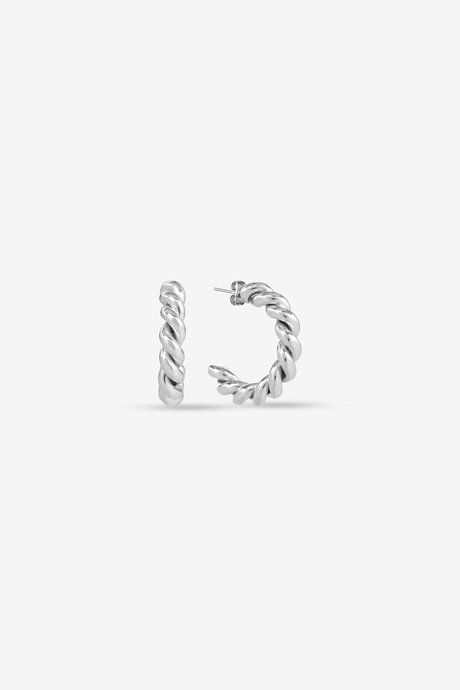 Twisted Stainless Steel Hoops