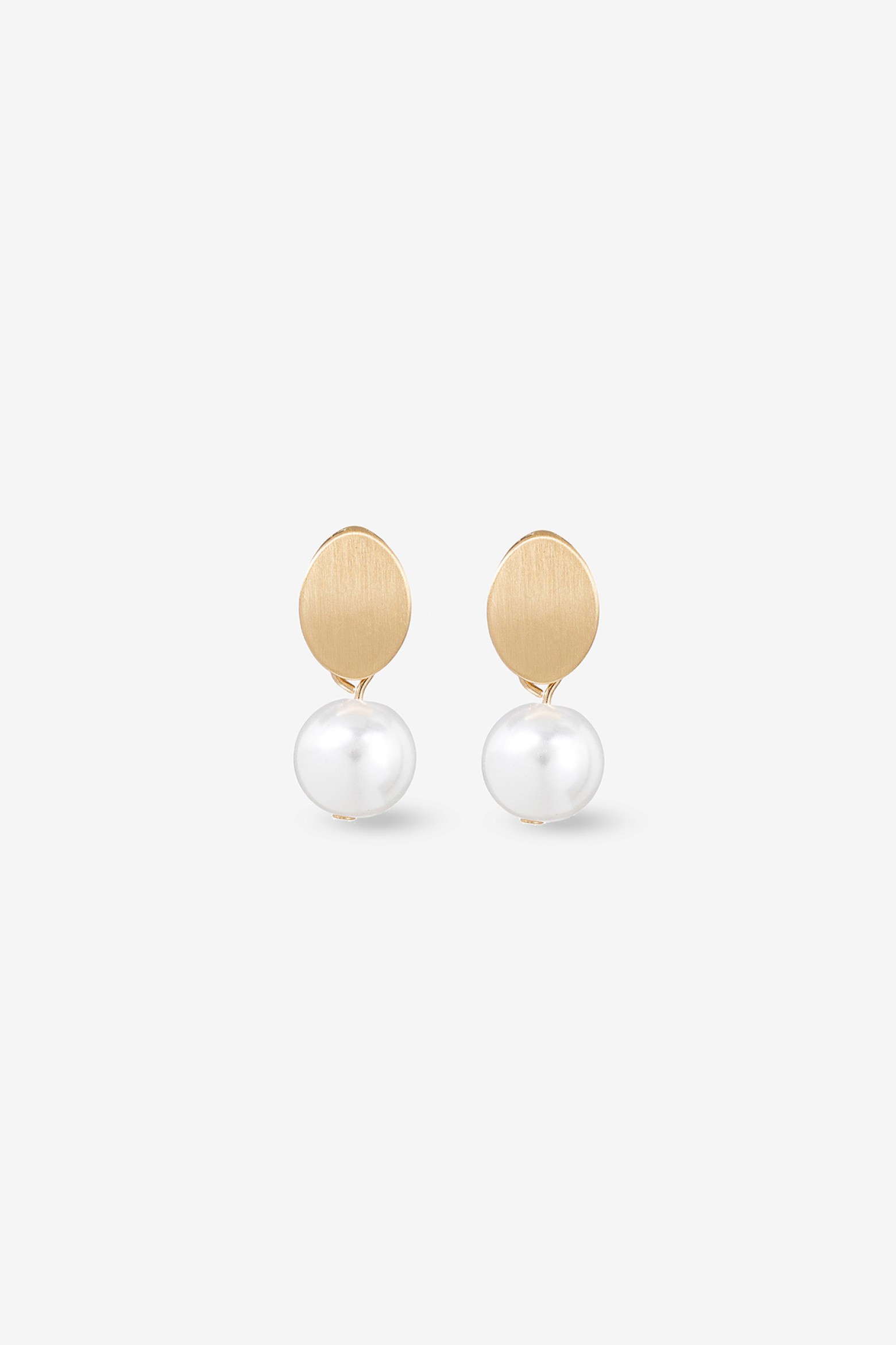 Earrings with Pearl Effect Pendant
