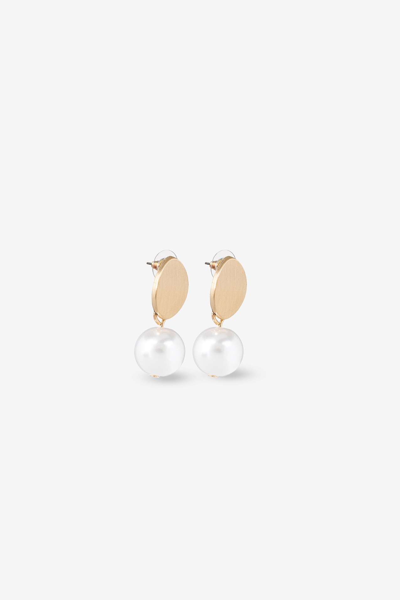 Earrings with Pearl Effect Pendant