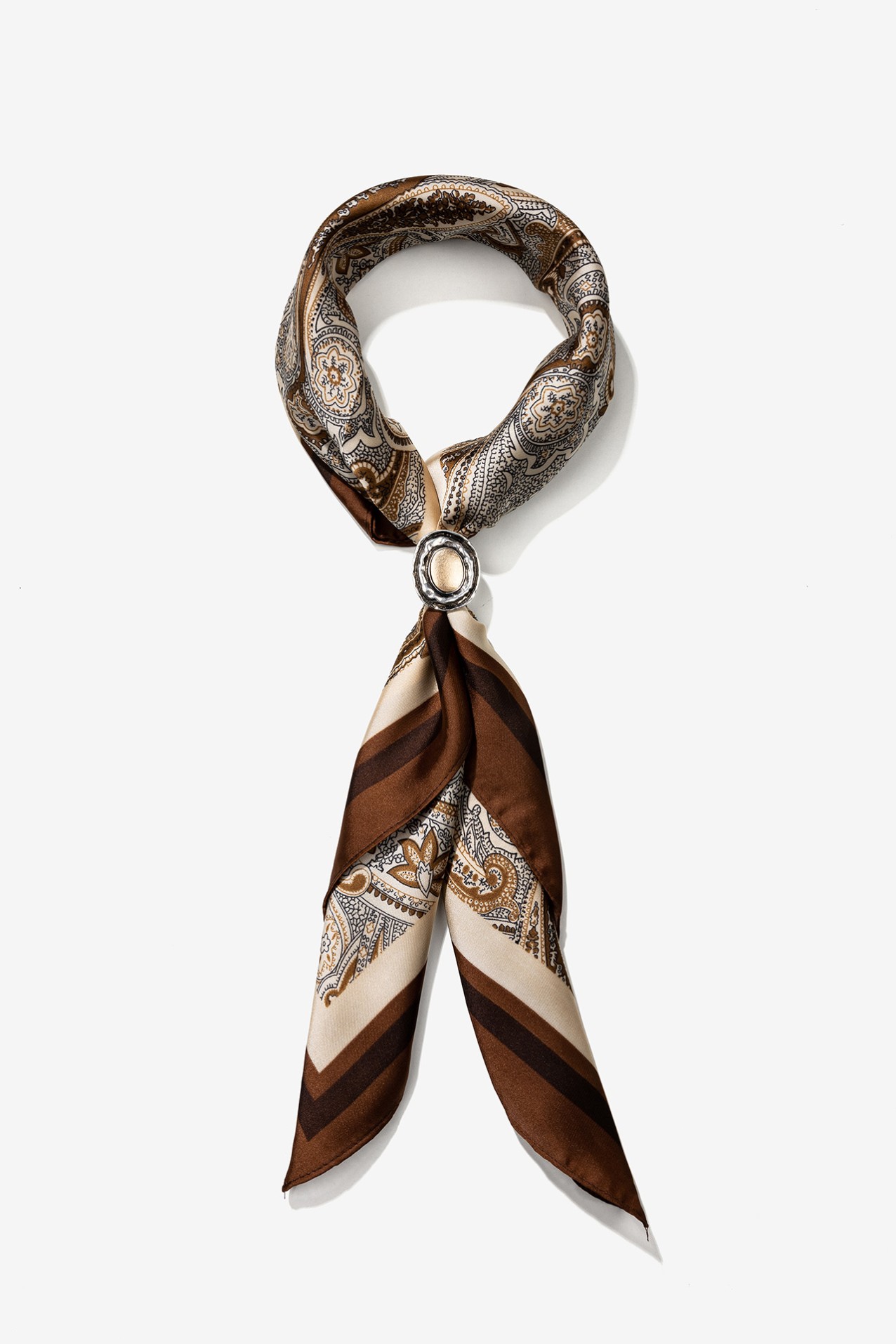 Bandana castanha padr�o paisley