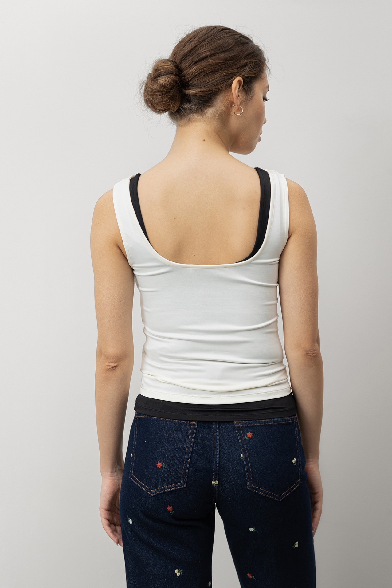 Beige Slim Fit Tank Top