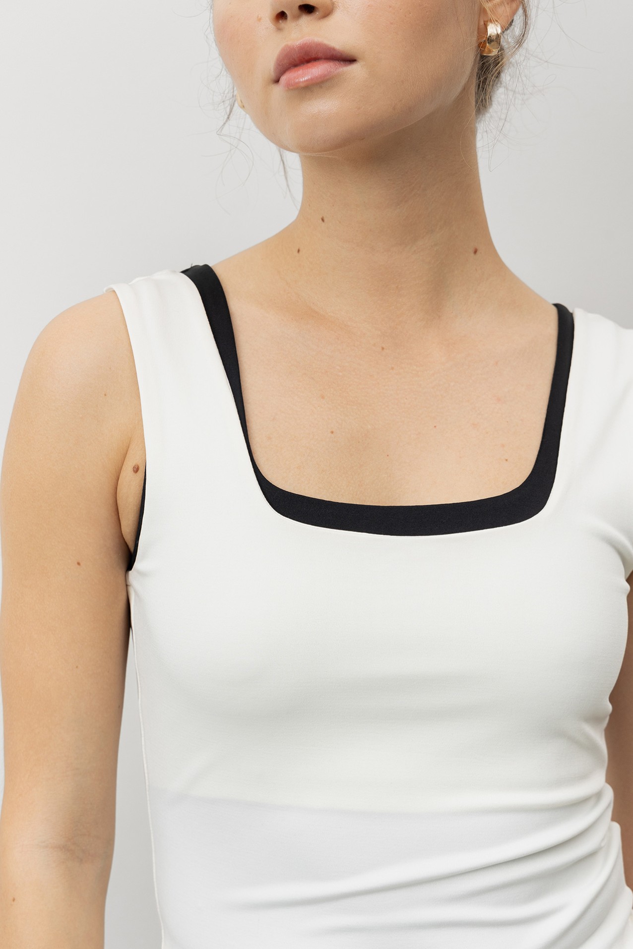 Beige Slim Fit Tank Top