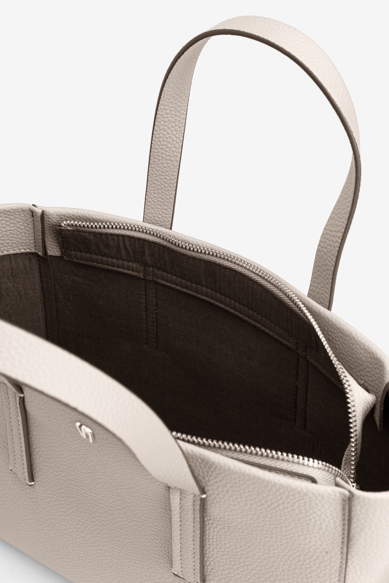 Beige Double Handle Bag