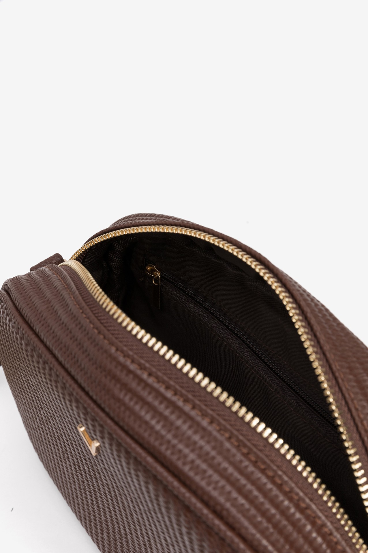 Textured Brown Wallet Bag