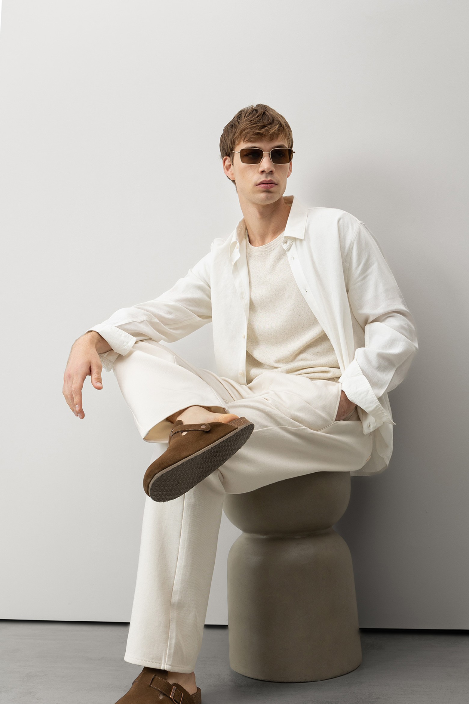 Beige Long Sleeve Shirt