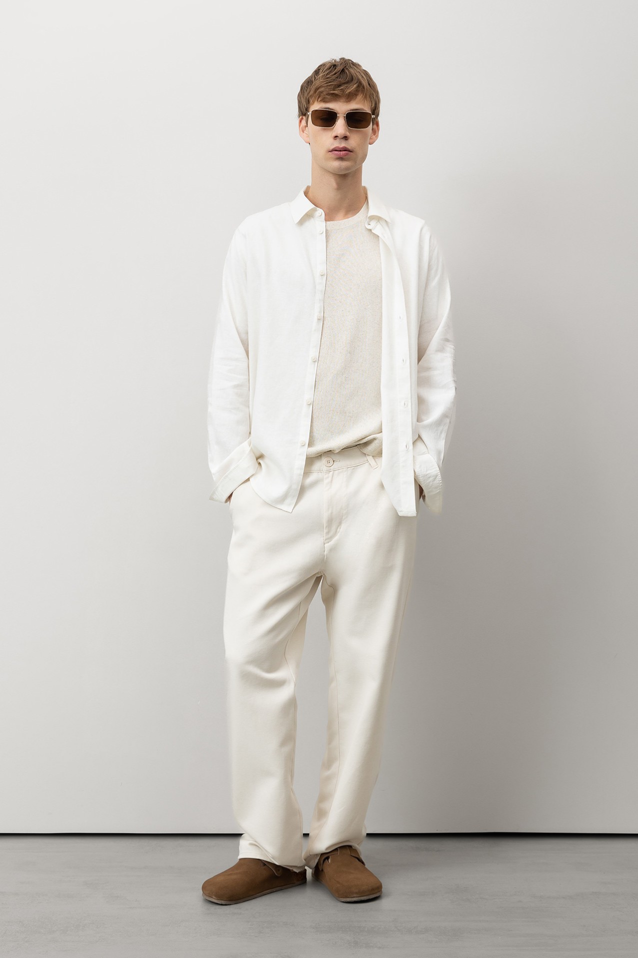Beige Long Sleeve Shirt
