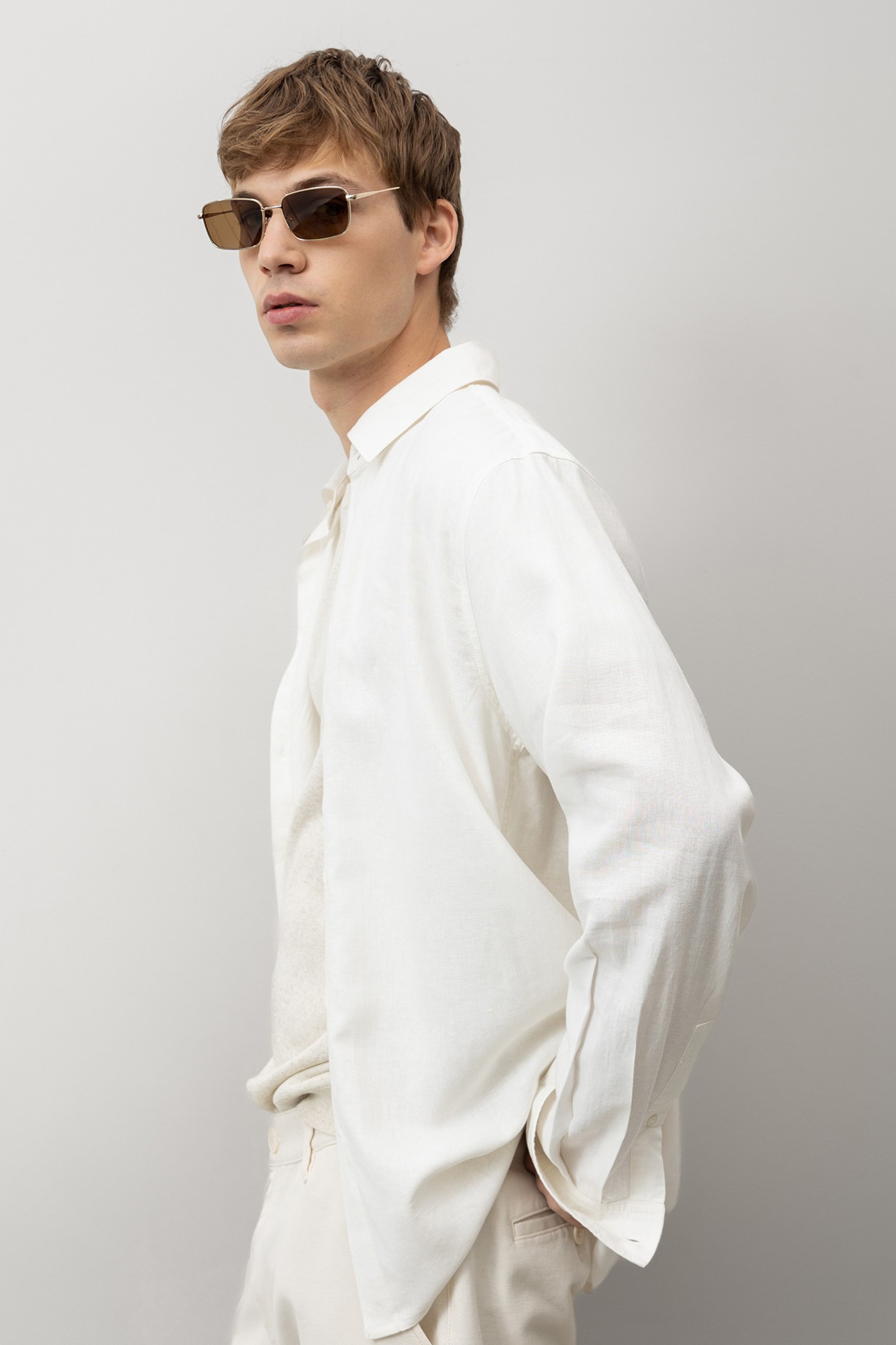 Beige Long Sleeve Shirt