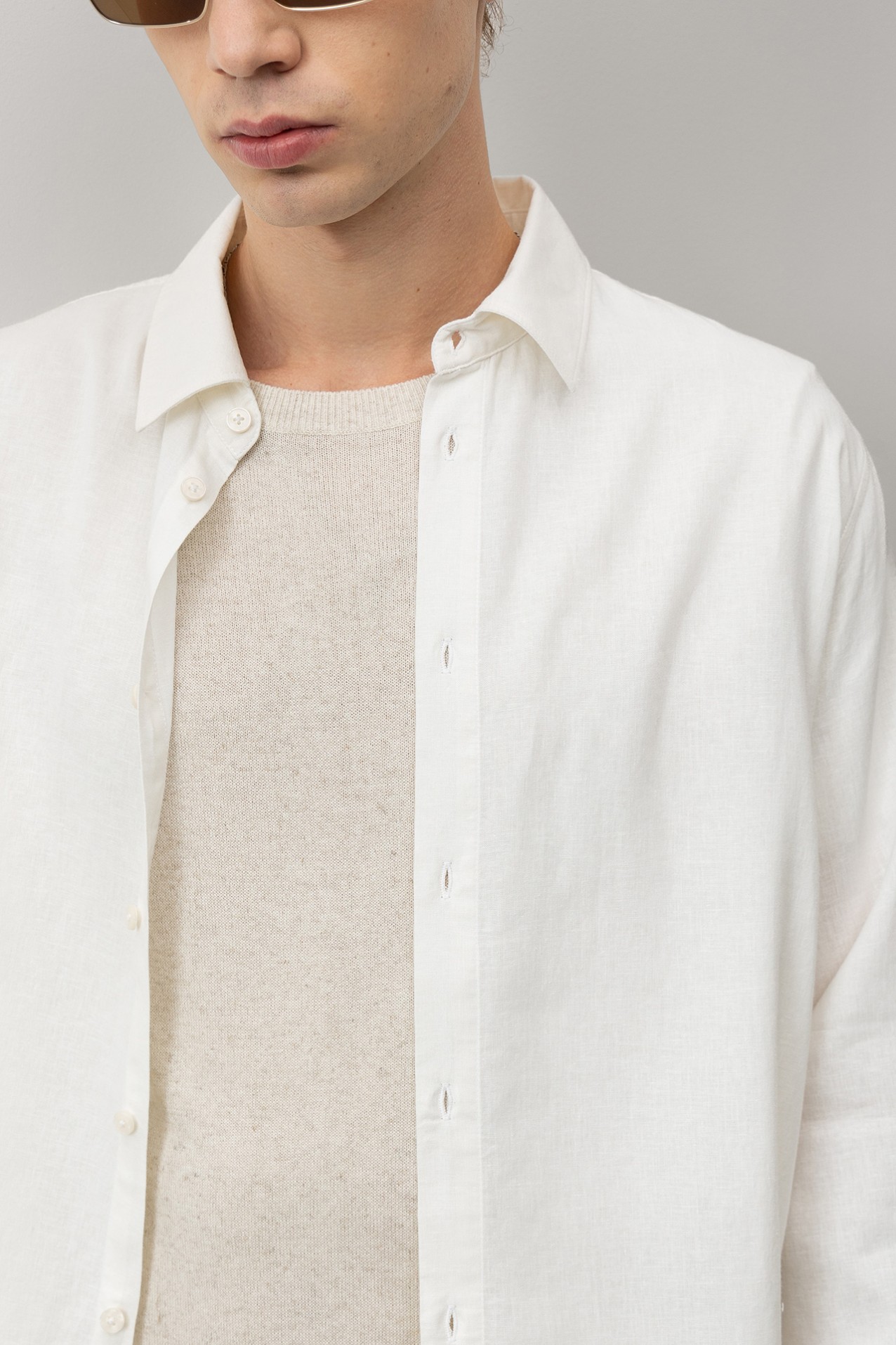 Beige Long Sleeve Shirt