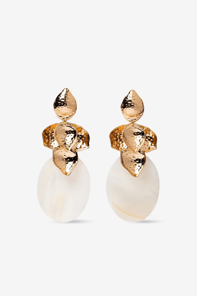 Gold Statement Drop Earrings