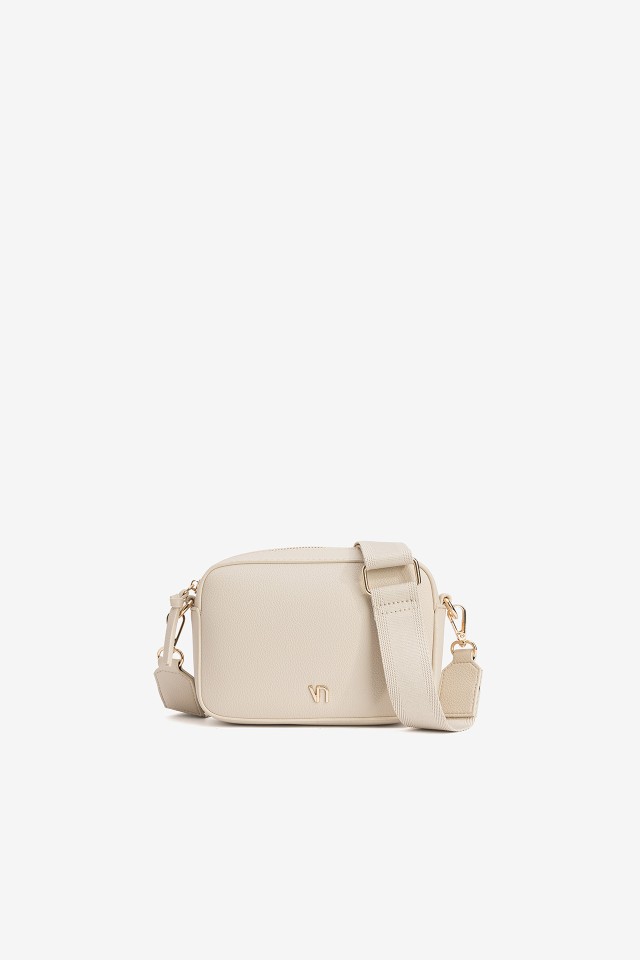 Cartera beige minimalista rectangular