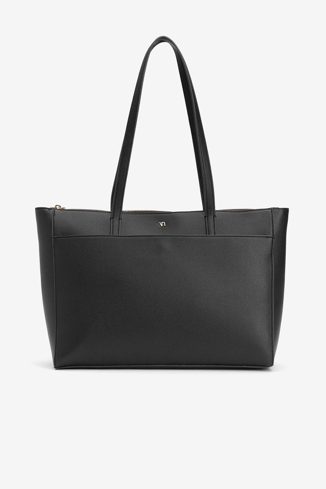Minimal Black Tote Bag