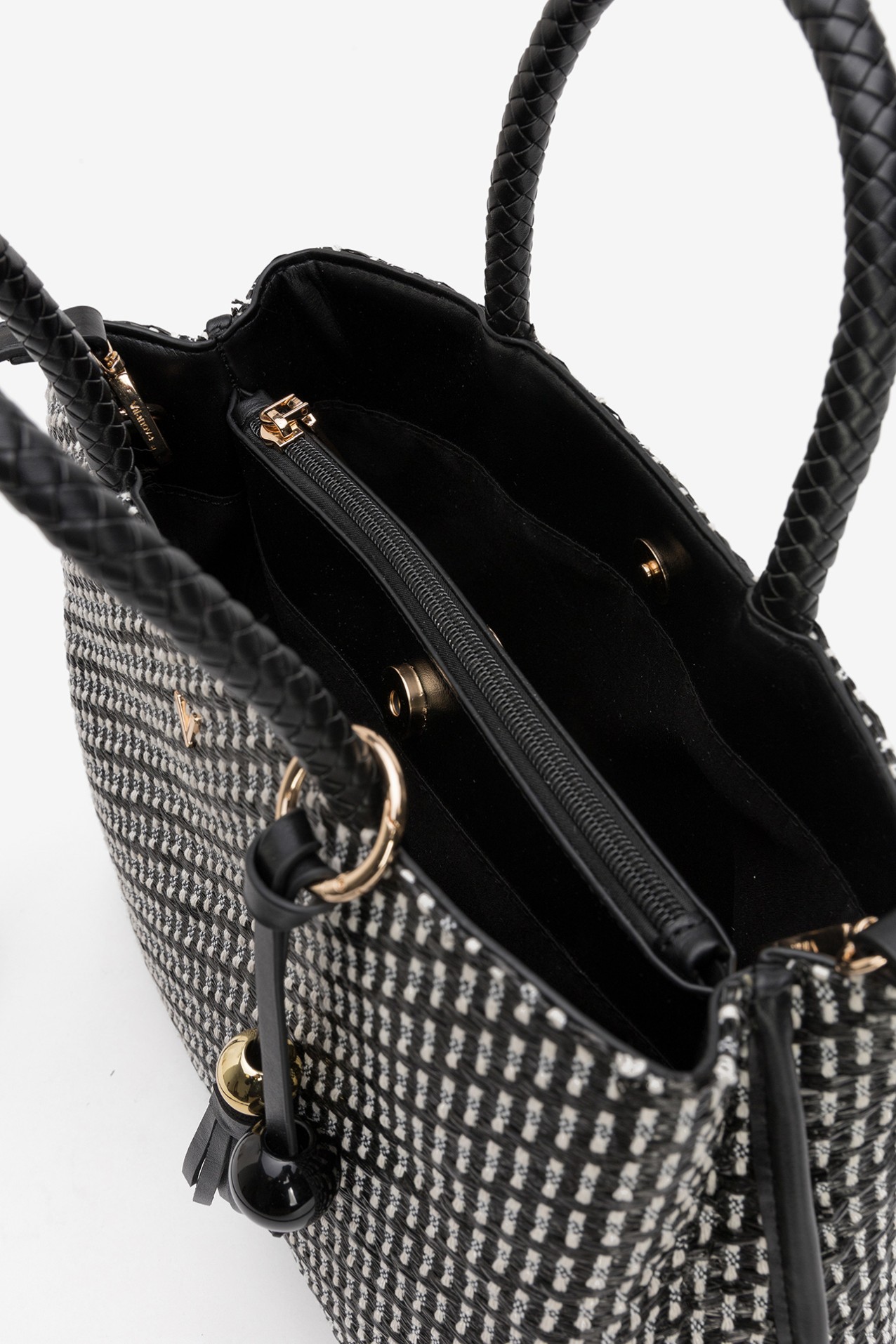 Black Geometric Handbag