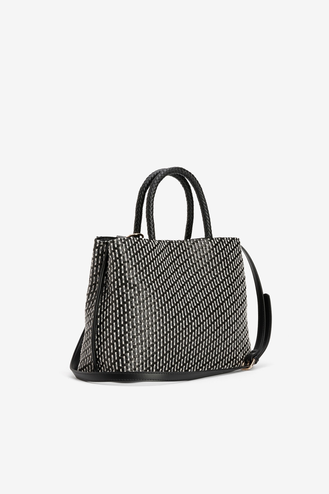 Black Geometric Handbag
