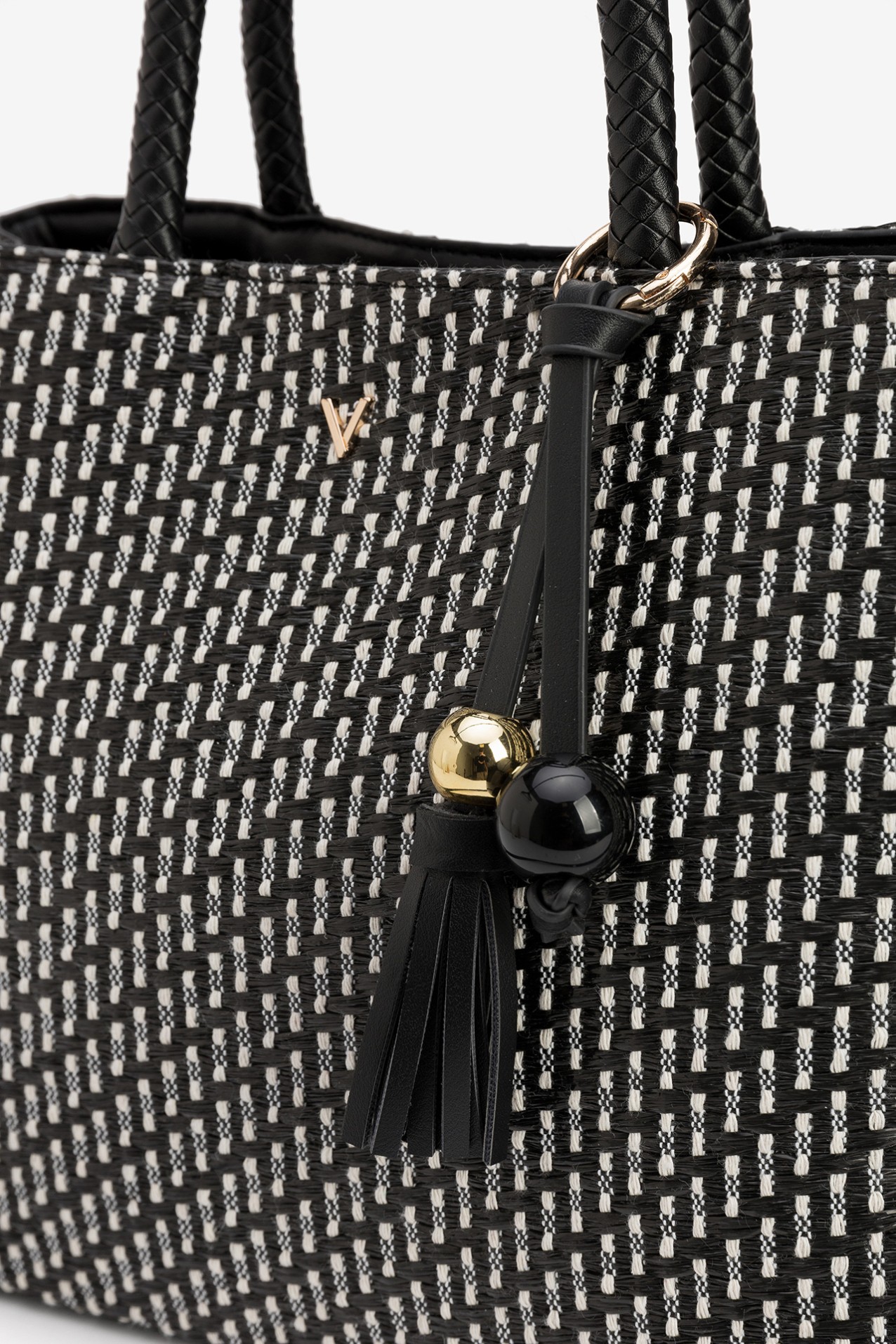Black Geometric Handbag