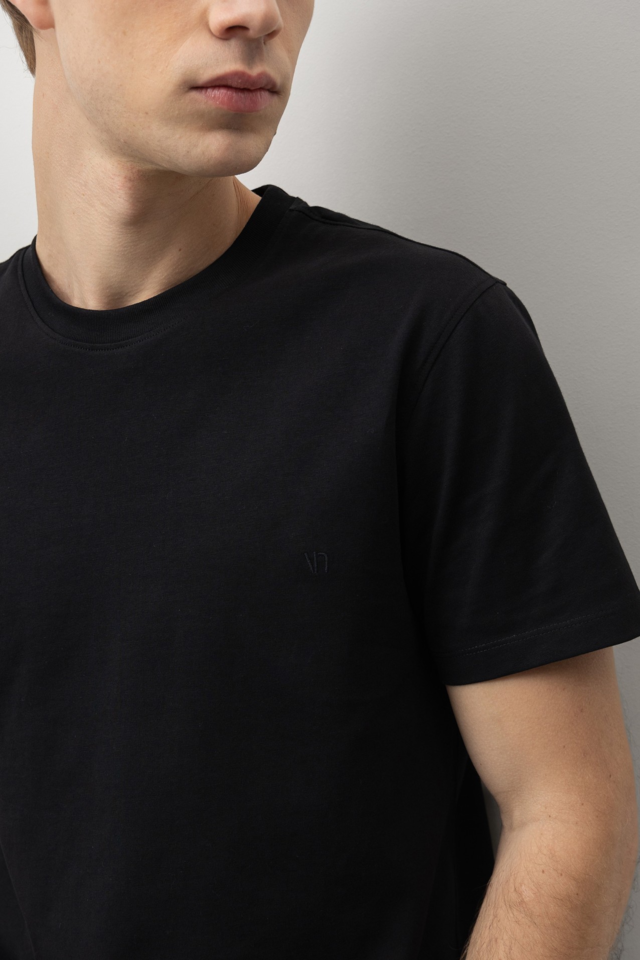 Regular T-Shirt with Embroidered Logo