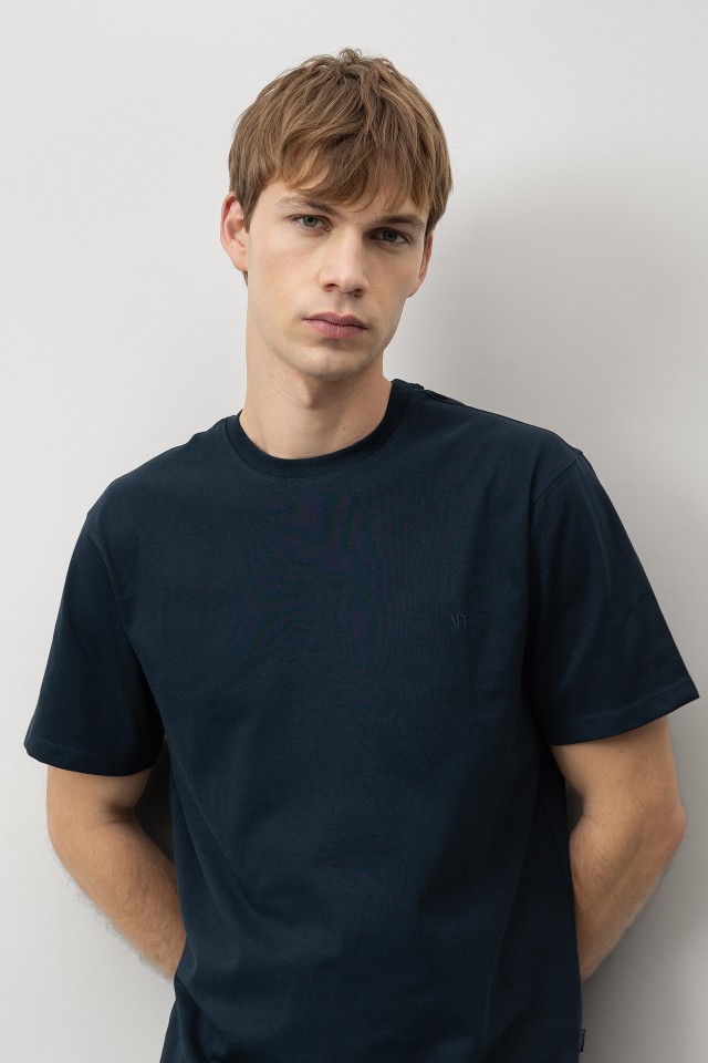 Regular T-Shirt with Embroidered Logo