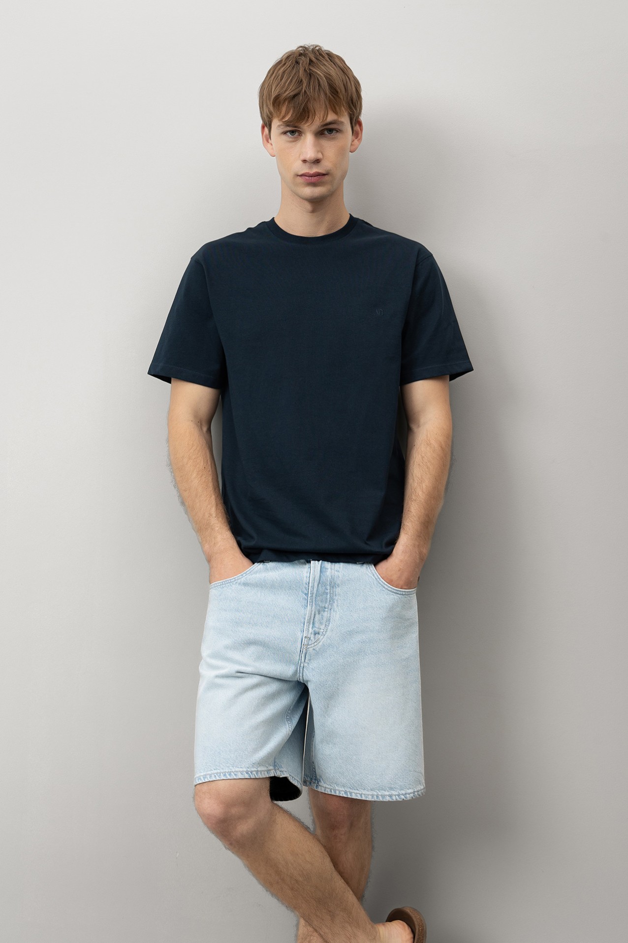 Regular T-Shirt with Embroidered Logo