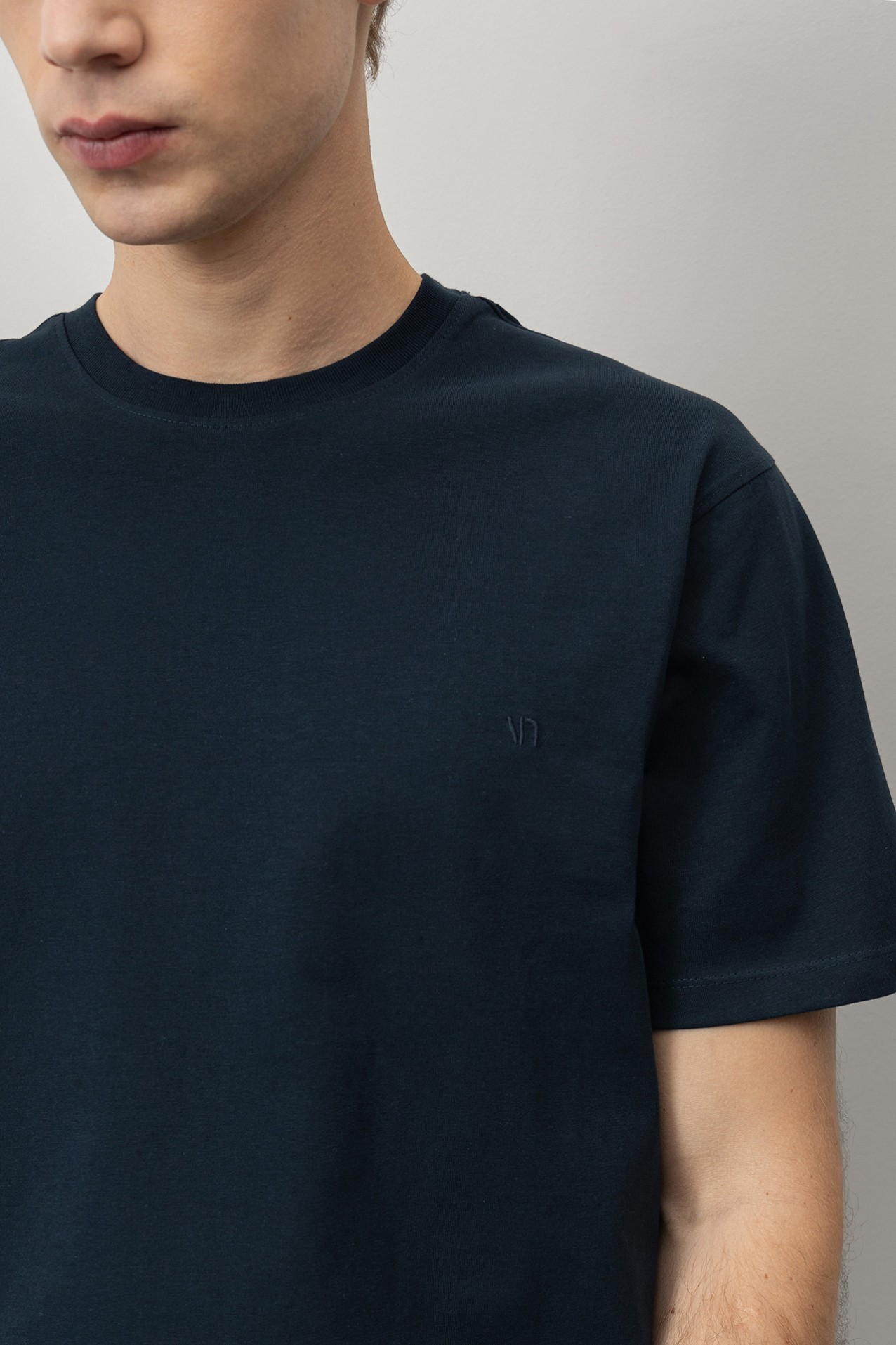 Regular T-Shirt with Embroidered Logo