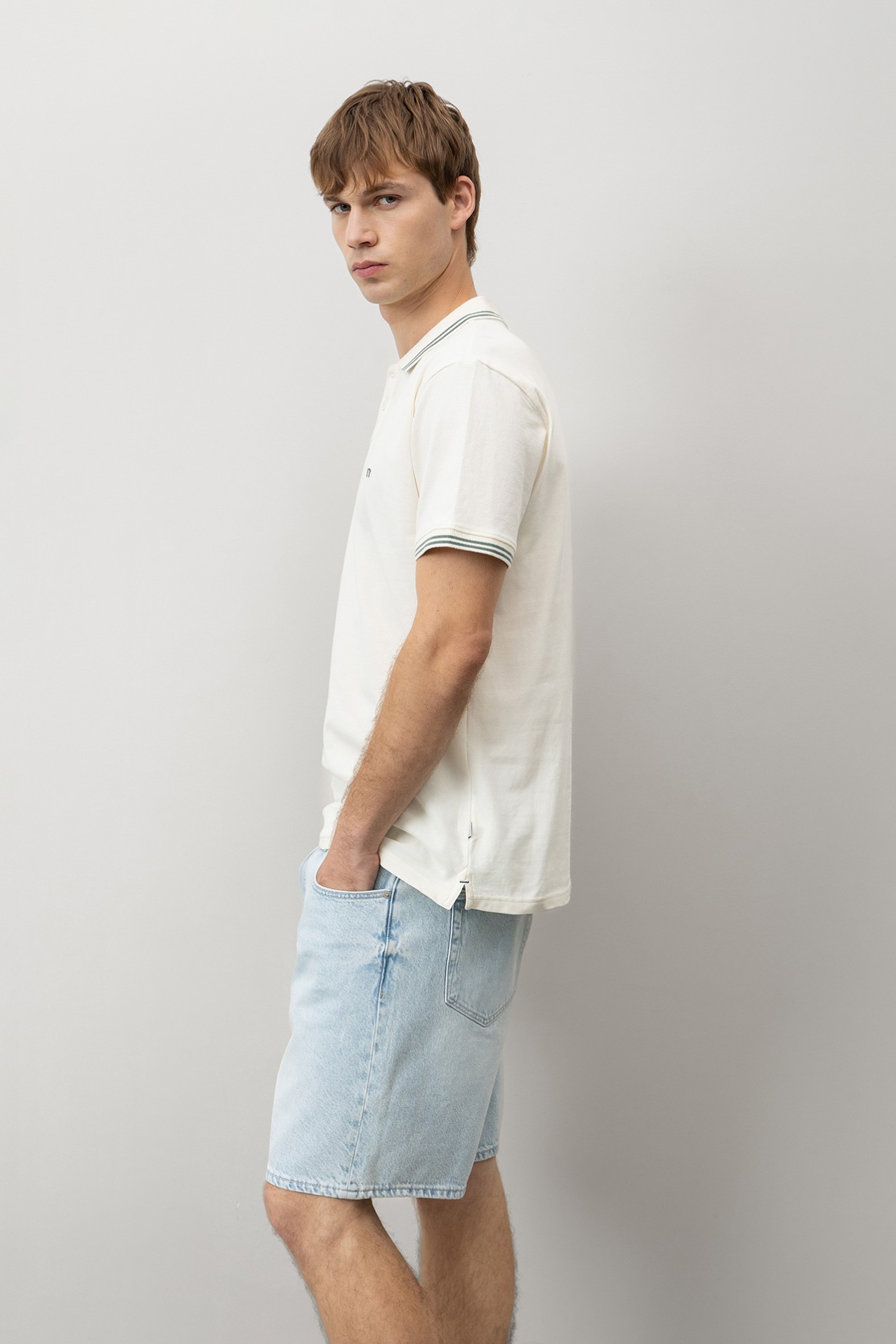 Beige Regular Fit Polo