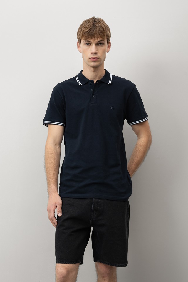 Navy Blue Polo Short Sleeve